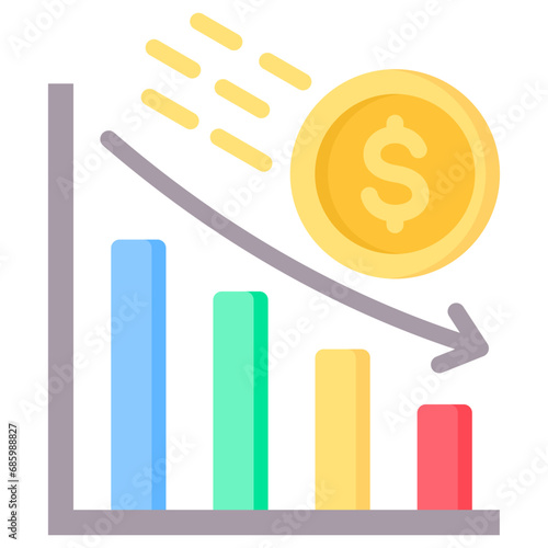 Economic Crisis Flat Icon