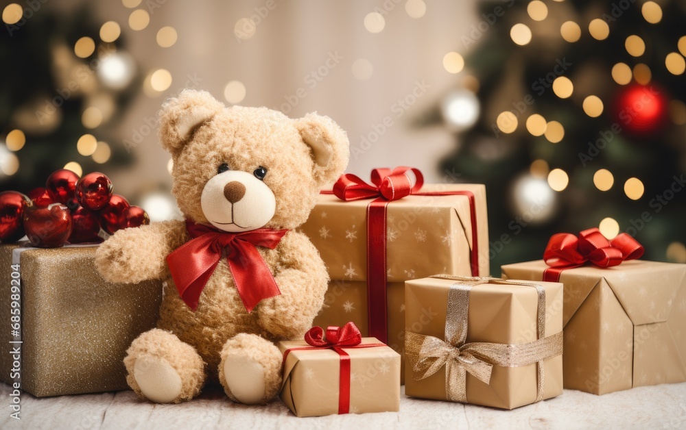 A Christmas charity drive with gifts for children A Christmas charity drive with gifts for children