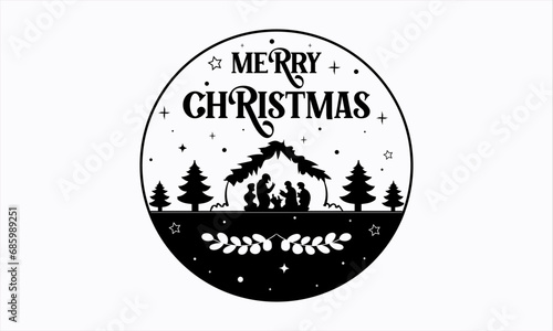 Nativity Christmas Round ornaments SVG Design, Jesus Christmas Round ornaments SVG, Jesus is the reason for the season, Joy to the world the lord has come