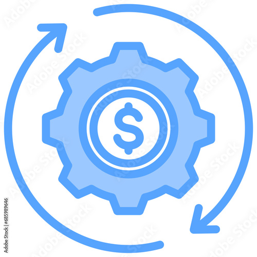 Monetary Blue Icon