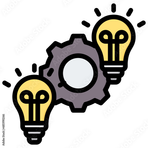 Synthesis Outline Color Icon