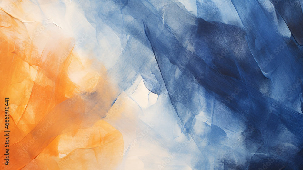 Expressive Brush Strokes Burnt Orange and Indigo Abstract Art Expressive Brush Strokes Burnt Orange and Indigo Abstract Art