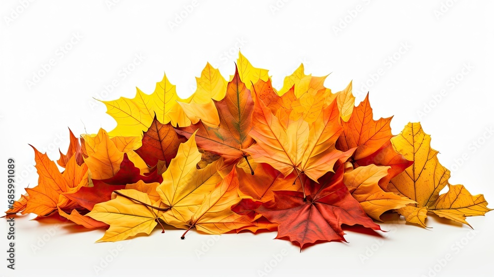 Falls Colorful Palette Abundant Autumn Leaves. Generative AI