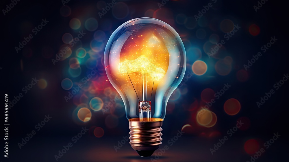Illuminating Creativity Quick Tips and Bright Ideas. Generative AI - obrazy, fototapety, plakaty 