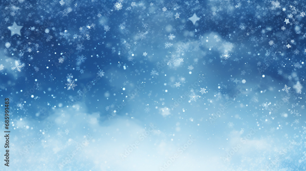 abstract winter background with snowflakes Christmas