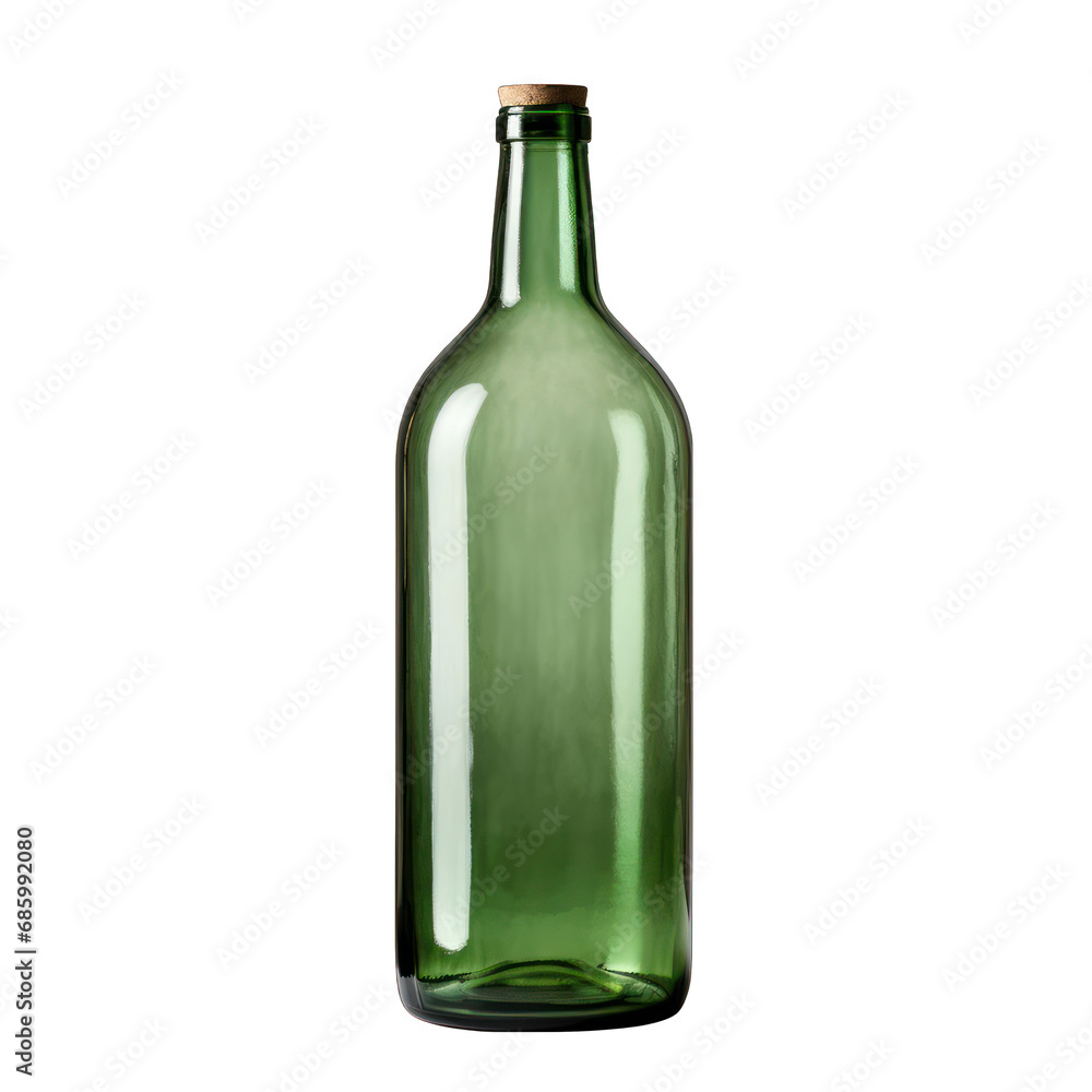 Green Glass Wine Bottle Isolated on Transparent or White Background, PNG Green Glass Wine Bottle Isolated on Transparent or White Background, PNG