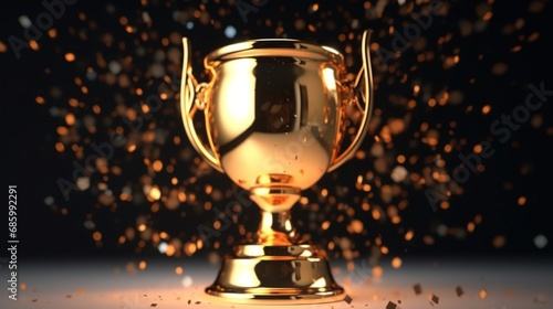 First place gold trophy cup Ai Generative