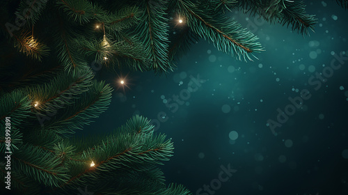 Christmas tree branches background