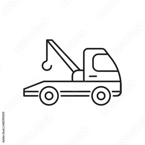 Tow truck icon design. isolated on white background. vector illustration