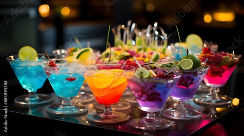Elegant and colorful cocktail displays