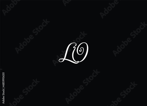 Creative Minimal Letter LO Logo Design | Unique LO Monogram