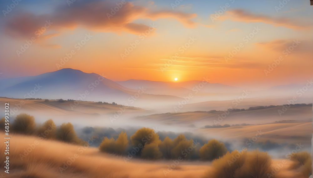 Exploring the Beauty of Sunrise in Diverse Landscapes Around the World: Capturing Nature's Splendor.(Generative AI)
