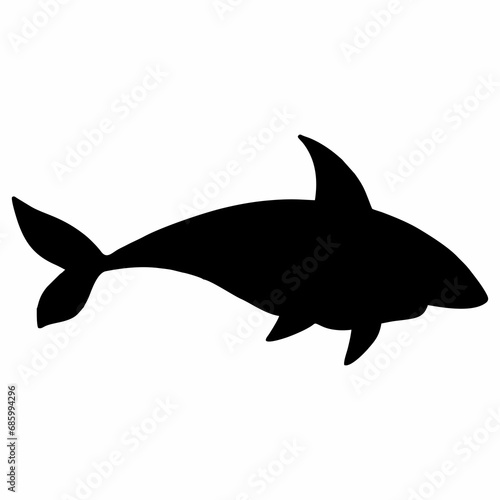 silhouette of a shark