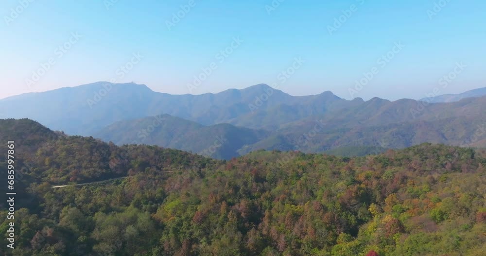 Wuhan Mu Lan Tianchi Scenic Area Late Autumn Scenery