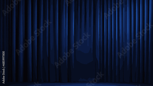 Abstract luxury glowing lines curved overlapping on dark blue background. Template premium award background design. Vector illustration