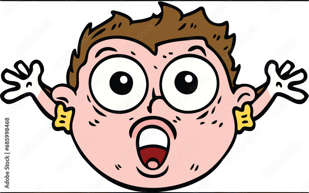 Fototapeta premium Illustration of a boy with a smile