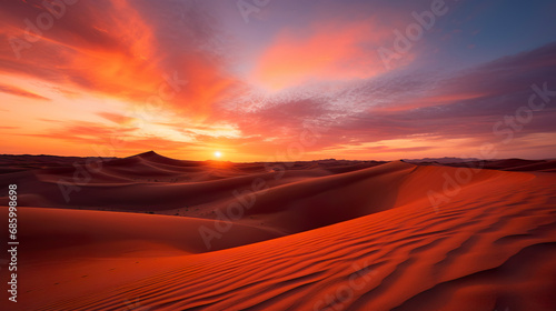 Sunset in the Desert. Generative Ai © Shades3d