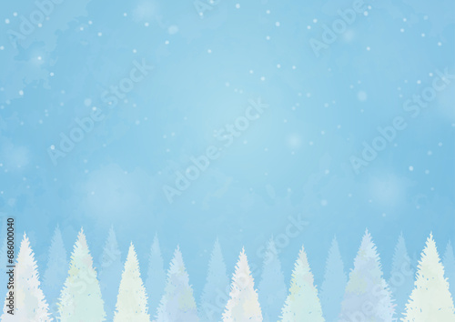 Snow forest - light blue