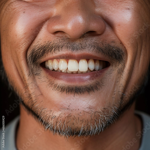 おじさんの白い歯