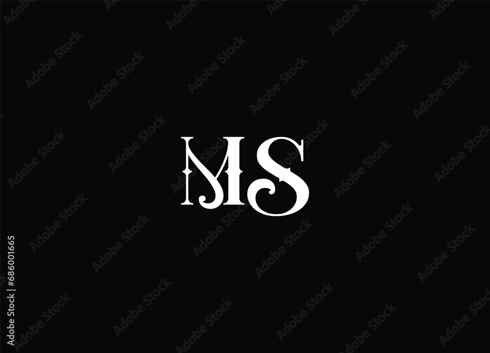 Abstract letter MS logo template - vector. Abstract letter MS logo template - vector.