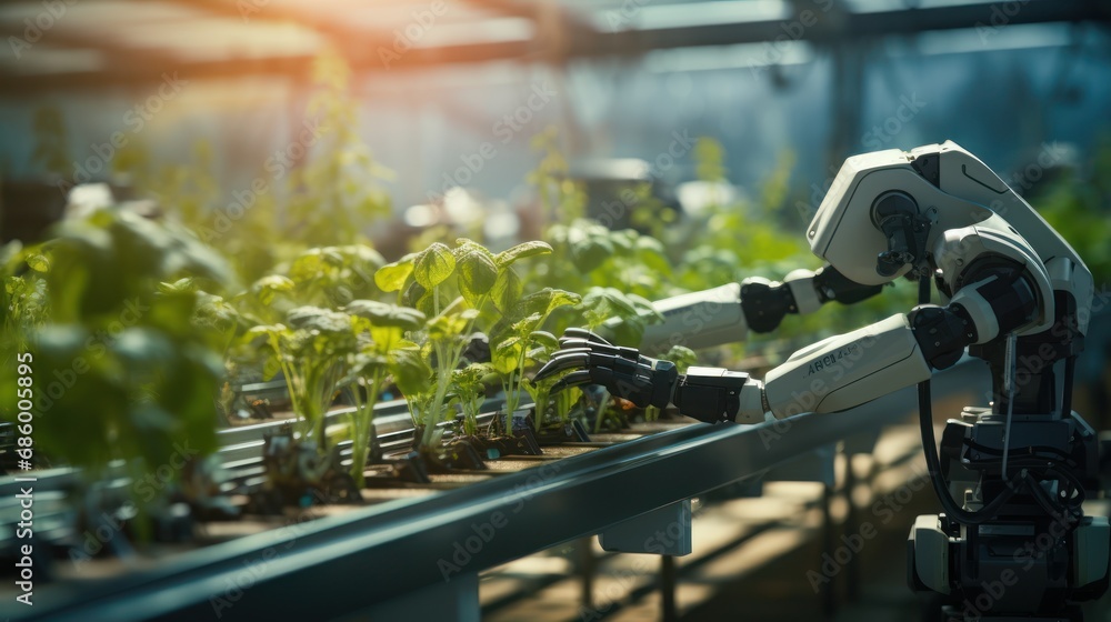 Robotic Arm Tending to Indoor Agricultural Plants