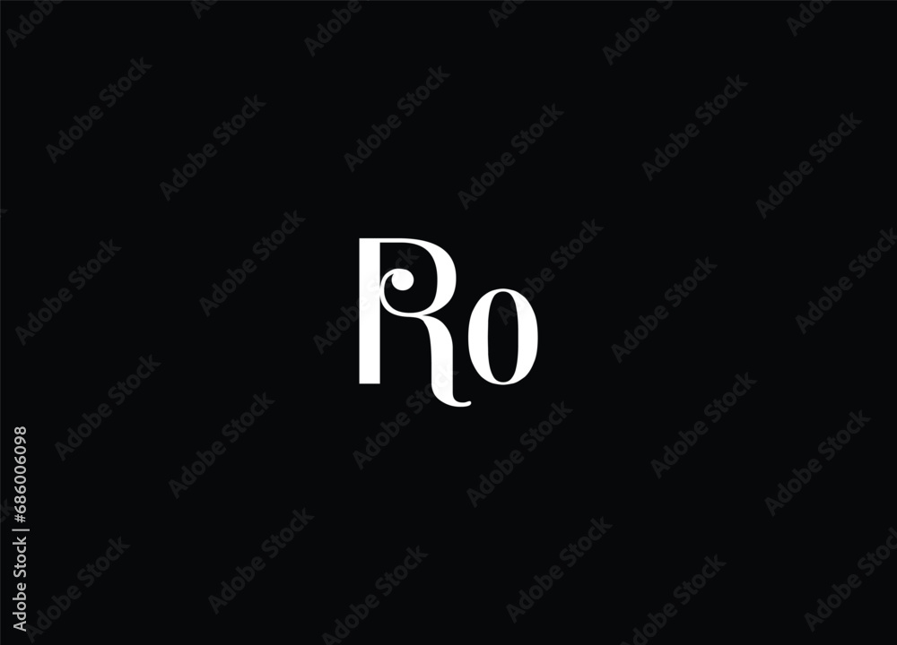 RO Letetr logo design and initial logo RO Letetr logo design and initial logo