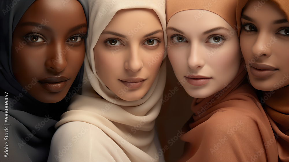 Portrait of diverse group Of beautiful women Portrait of diverse group Of beautiful women