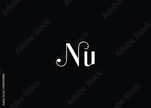NU Letetr logo design and initial logo