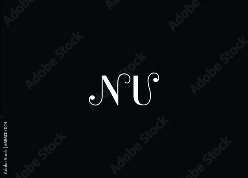 NU Letetr logo design and initial logo