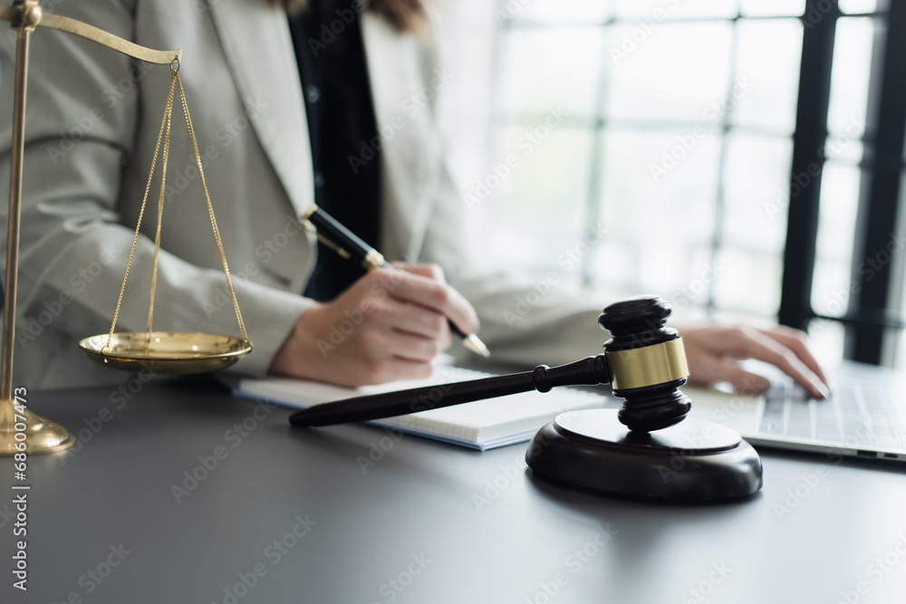Lawyer working at desk in law office. Law, Lawyer, 