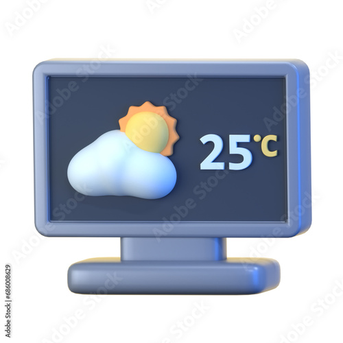 meteorology 3D Illustration Icon Pack Element
