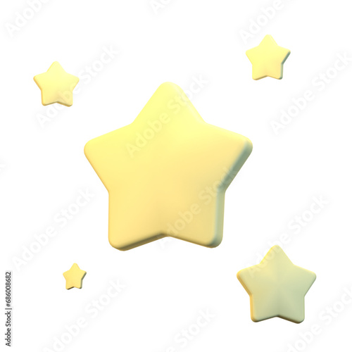 stars 3D Illustration Icon Pack Element