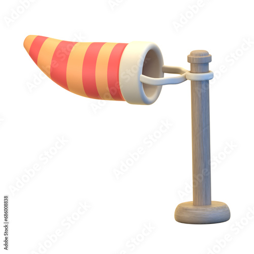 windsock 3D Illustration Icon Pack Element