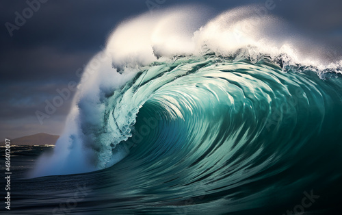 Wave Power. Oceanic Energy Splash © EwaStudio