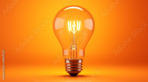 light bulb on red background HD 8K wallpaper Stock Photographic Image 