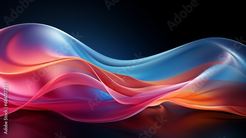 Colorful Abstract Waves Digital Art Design Wallpaper