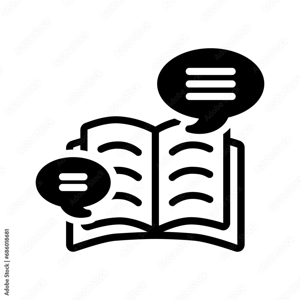 Fotografie Solid black icon for Narrative