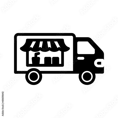 Solid black icon for Food truck