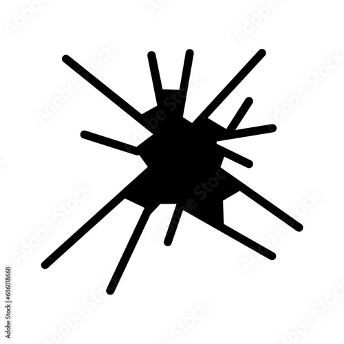Solid black icon for Shatter