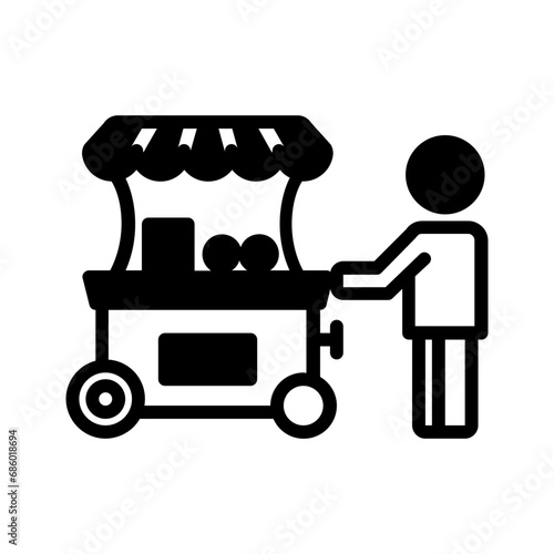 Solid black icon for Vendor