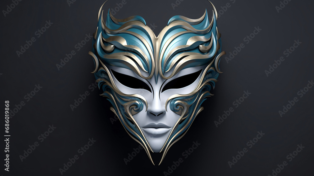 Concept of mistic mask or face - obrazy, fototapety, plakaty 