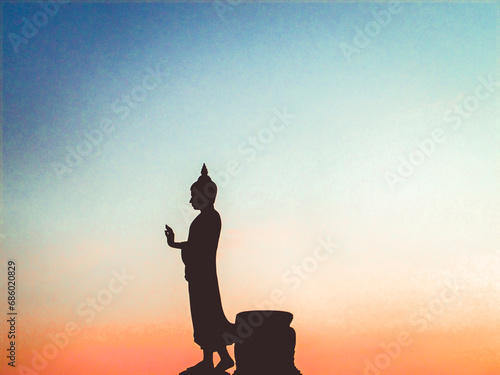 High Statue of Gautama Buddha by Corrado Feroci in the Leela Attitude at Phutthamonthon photo