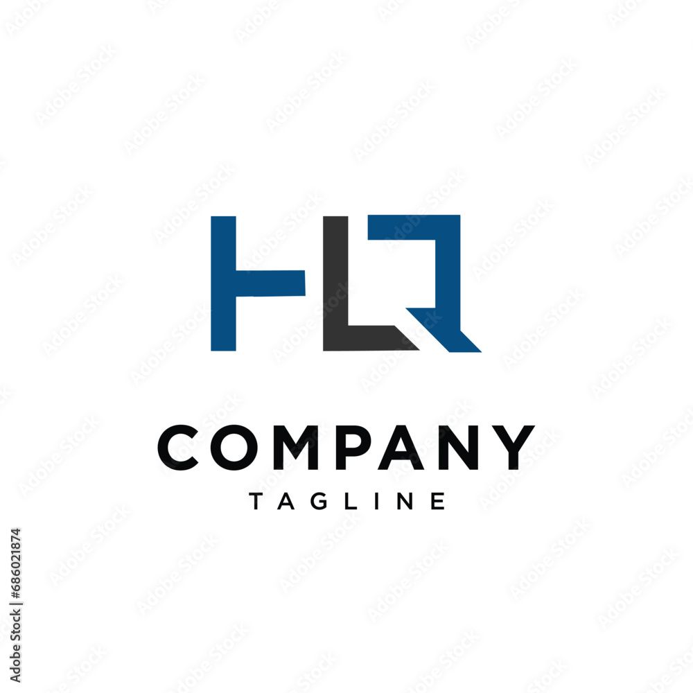 
Letter H L Q square logo icon vector template.eps