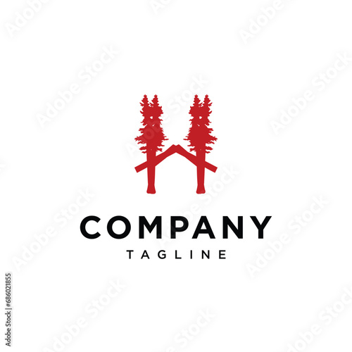 Letter H House Reedwood logo icon vector template.eps