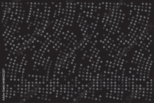 Black halftone dot grain texture pixel pop-art abstract pattern background.