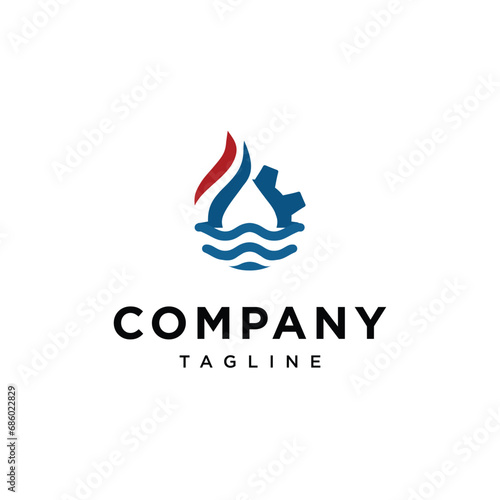  Oil and gas water logo icon vector template.eps