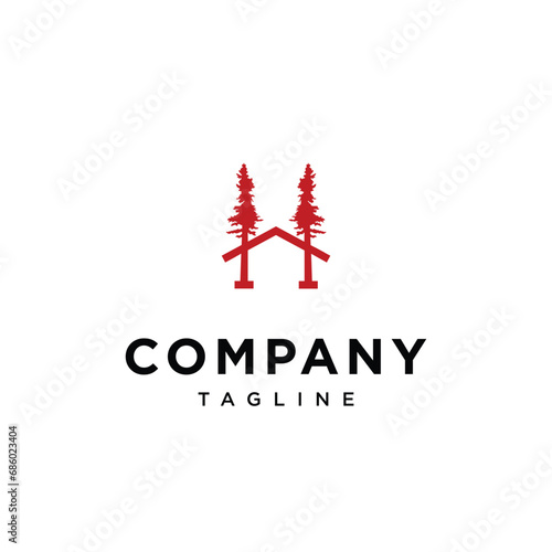 
Redwood house logo icon vector template.eps