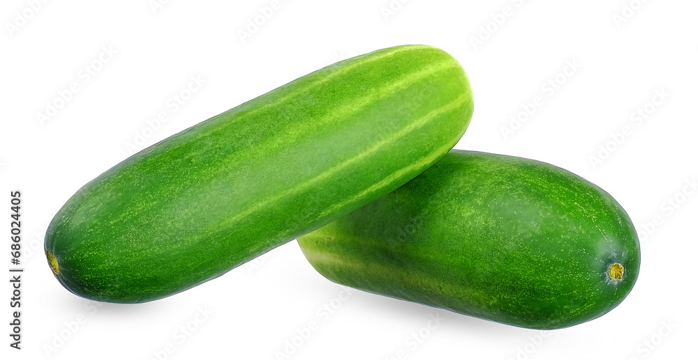 Cucumbers isolated on the white background Cucumbers isolated on the white background