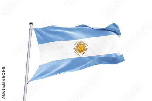 Foto Argentina flag. Argentinian flag on transparent background.