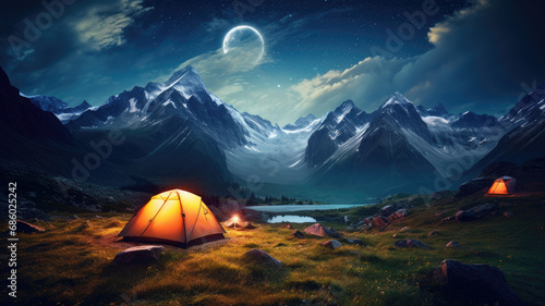 camping in the mountains on vacation © Nuttapong